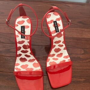 Nine West Glossy Red Heels